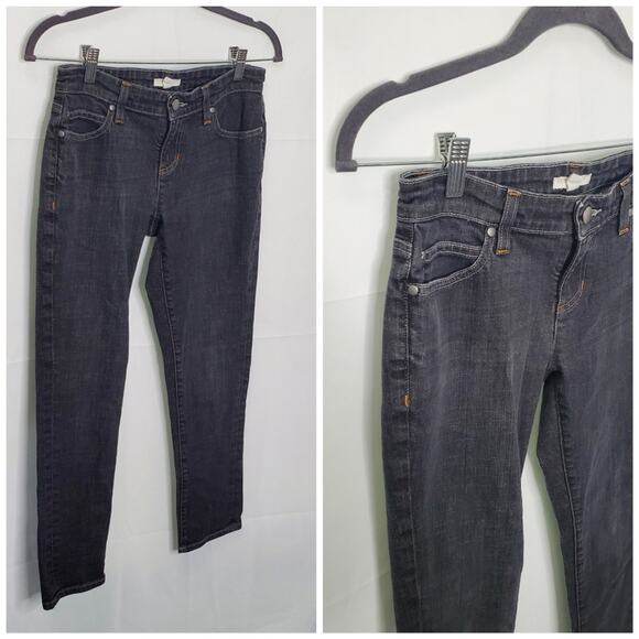 Eileen Fisher Petite Dark Gray Jeans 2P ~ Sustainable Versatile Streetwear - Picture 2 of 11